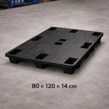 Aslan Plastik Palet 80 x 120 x 15 cm  Gri Kapalı Plastik Palet