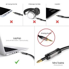 – 1,5m – Mini Toslınk Kablosu (Dijital Ses Kablosu, Optik, Toslınk-Mini Toslınk, Fiberoptik Kablo/lwl, Dijital Ses Sinyalini Televizyona/amplifikatöre/hi-Fi Cihaza Iletir, Siyah)