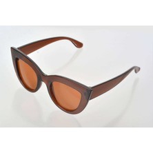Kocadal Kahverengi Çerçeve Cat Eye Kadın Güneş Gözlüğü - Moda Gözlük