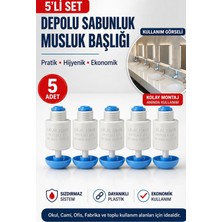 Hilal Kimya Depolu Sıvı Sabunluk Musluğu - Butonlu Musluk-5 Li Paket
