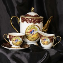 PremiumPort Şık Porselen Demlik ve Sütlük Seti, Zarif Çay Keyfi Için