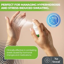 No Sweat Terleme Önleyici Antiperspirant Spray 50 ml -Aşırı Terleme ve Hiperhidroz Tedavisinde Kullanılabilir.7 Güne Kadar Etkili Koruma -Ülkeye Göre Ambalaj Değişiklik Gösterebilir