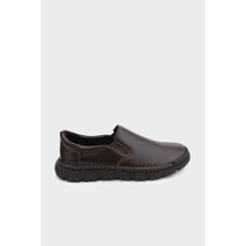 Derinet Hakiki Deri Bağcıksız Erkek Casual Ayakakbı