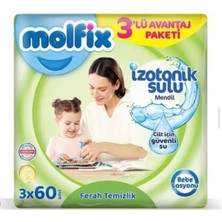 NW NessiWorld Izotonik Sulu Ferah Temizlik Islak Havlu Mendil 3'lü 180 Yaprak