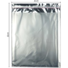 Paketleme Tezgahı 35*50 Gri Lüx Metalize Hediye Paketi 50 Adet