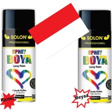 Taraftar Seti Sprey Boya, Ay-Yıldız, Kırmızı-Beyaz 400 ml