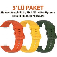 Dexmon Huawei Watch Fit 3 / Fit 4 / Fit 4 Pro / Fit 5 / Fit 5 Pro Uyumlu Tokalı Silikon Kordon Seti