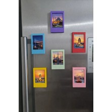 Renkli Magnet Fotoğraf Çerçevesi 6 Adet (Intax Mini Uyumlu)