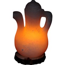 Beei Ibrik Şekilli Doğal Kaya Tuzu Lambası Çankırı Kablolu Ampullü Beyaz 5-7 kg