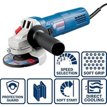 Professional Gws 750 S Avuç Taşlama Makinesi-Devir Ayarlı (750 W, Disk Çapı: 115 Mm, 2.800-11.000 Dev/dak)