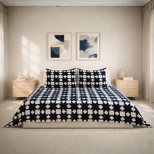 Luna Bueno Fransea Lara Çift Kişilik Yatak Örtüsü 3 Parça - Lacivert