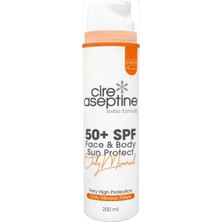 Cire Aseptine Airless Günes Koruyucu Yüz Vücut Kremi Spf 50+ Sun Protect 200 ml