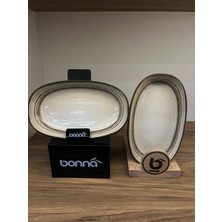Bonna Ortado Spiral Gourmet Oval Kayık Tabak 24*14 cm 430 cc