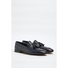 Faruk Balkanas Tokyo Model Hakiki Natural Deri Kösele Taban Loafer Ayakkabı