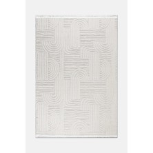 Artloop Veyla Krem Robot Süpürgeye Uyumlu Kolay Temizlenebilir Halı Salon, Oturma Odası ve Koridor Halısı Rp 39