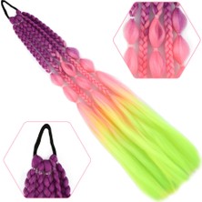 Beei Bn ve Düz Salaş Örgülü Lastikli At Kuyruğu / ACM21