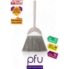 PFU Pratik Faydalı Ürünler Süpürge | Büyük El Süpürgesi | Büyük Plastik Süpürge | Çok Amaçlı Süpürge - 61 x 37 cm
