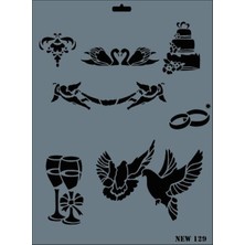 Beei Rich New Seri N-129 Stencil 35X25 cm