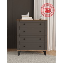 T&B Toprak 4 Çekmeceli Şifonyer - Tamamı Mdf