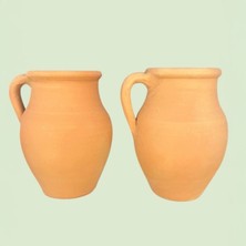 AdenArt 2'li Peynir Çömleği Doğal Toprak Küçük Boy 10*17 cm