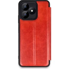 Note 50 4g Kılıf Flip Cover - Kırmızı