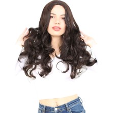 Beei Yoğun Daalı Fiber Sen Uzun Perçemsiz Peruk/kahverengi