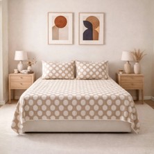 Luna Bueno Fransea Nora Çift Kişilik Yatak Örtüsü 3 Parça – Kapiçino