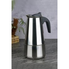 PremiumPort Paslanmaz Çelik Moka Cezve Seti 4 Fincan, Espresso Filtre Kahve Cezvesi