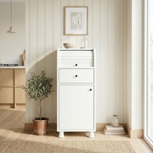 Cabana %100 Mdf Çekmeceli ve Raflı Ekmeklik Dolabı - Kaydırmaz Kulplu