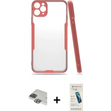 İlk El Grup Ieg™ iPhone 11 Pro Max Kılıf Atlas Asil Serisi - Şeffaf Pasifik Cam Ekran Koruyucu + Yeşil Pers Alüminyum Kamera Lens