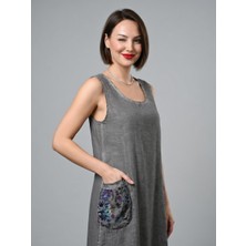 Butik Utopia %100 Pamuk Otantik Geniş Kalıp Büyük Beden Elbise