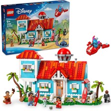 Lilo ve Stiç Plaj Evi 43268-9 Yaş Üzeri Prenses Seven Kız ve Erkek Çocuklar Için 6 Odası ve Çatı Gözlemevi Olan Uzay Gemisi ve 5 Minifigür Içeren Yaratıcı Oyuncak Yapım Seti (834 Parça)