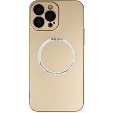 Iphone 13 Kılıf Magneticsafe Lens Silikon - Gold