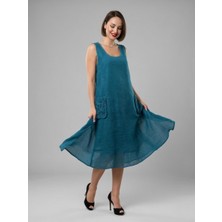 Butik Utopia %100 Pamuk Otantik Geniş Kalıp Büyük Beden Elbise