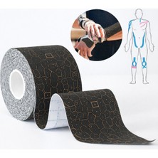 Boldy Desenli Pro Kinesio Ağrı Bandı - Dynamic Kinezyo Bant - Kinesiotape Bantlama - Yüz Germe - Kinesio Sporcu Bandı - Sakatlık Bandı 5CMX5M.