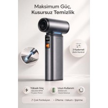 FaroxTech 130.000 Rpm Şarjlı Taşınabilir Turbo Fan ve Güçlü Toz Alma Makinesi - 3'ü 1 Arada