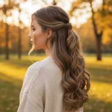 Beei Fiber Sen Daalı 8 Parça Çıt Çıt / Karamel Platin Röfleli