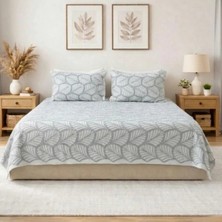 Luna Bueno Fransea Elia Çift Kişilik Yatak Örtüsü 3 Parça Gri