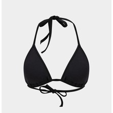 AGM Siyah Üçgen Bikini Takımı , Kadın Ipli Siyah Bikini Takımı