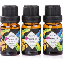3’lü Esansiyel Uçucu Yağ 3X10ML Lavanta Kokulu Buhurdanlık Yağı Set, Difüzör, Banyo ve Oda Kokusu