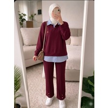 Azram Fashion Kadın Gömlek Detaylı Ikili Takım