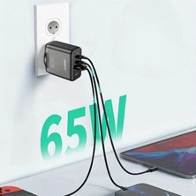 Pileli Store 65W Hızlı Şarj Edebilen Type C Uçlu Şarj Aleti (K95)
