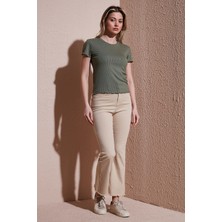 Fashion Friends Pamuklu Yüksek Bel Bol Paça Jeans Bayan Kot Pantolon 26Y0294K1