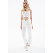 Fashion Friends Pamuklu Yüksek Bel Bol Paça Jeans Bayan Kot Pantolon 26Y0294K1
