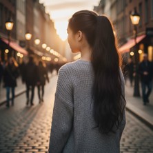 Beei Tokalı Daalı At Kuyruğu / Kahverengi