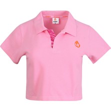 Foxer Kadın Pembe Polo Basic Tişört FTW-LA-014