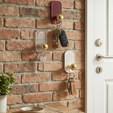 Top Şeklinde Yapışkanlı 3 Adet Plastik Şık Askı