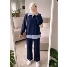 Azram Fashion Kadın Gömlek Detaylı Ikili Takım