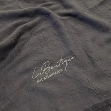 La Boutique Laboutique Be Happy Serisi Bambu Kraş Şal Antrasit