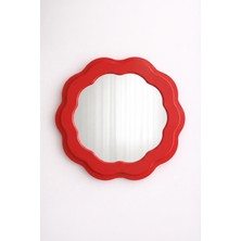 Ortakçı Design Echo Deco Ripple – Çift Katmanlı Dalgalı Çerçeve Ayna | Dekoratif Mdf Ayna 80 x 80 cm
